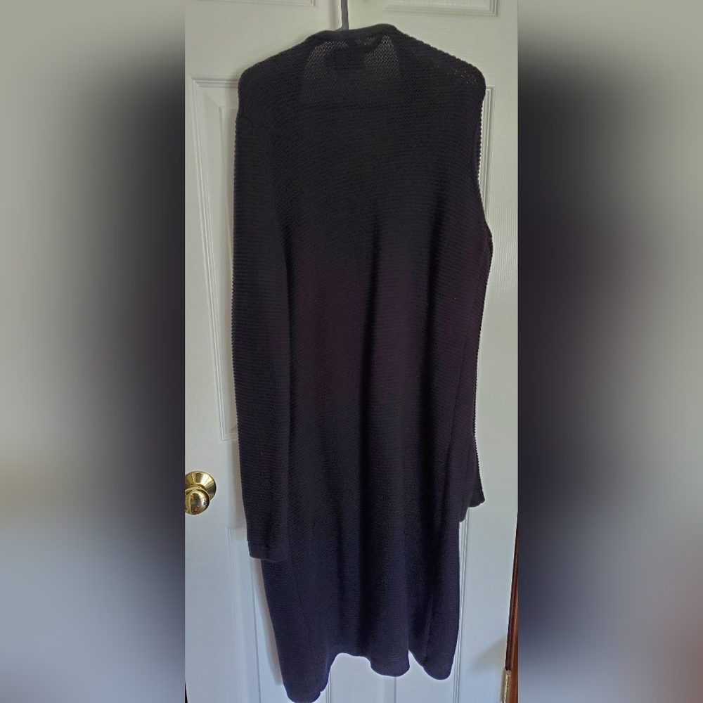 Pact Long Black Cardigan Size Small/Medium - Picture 2 of 5